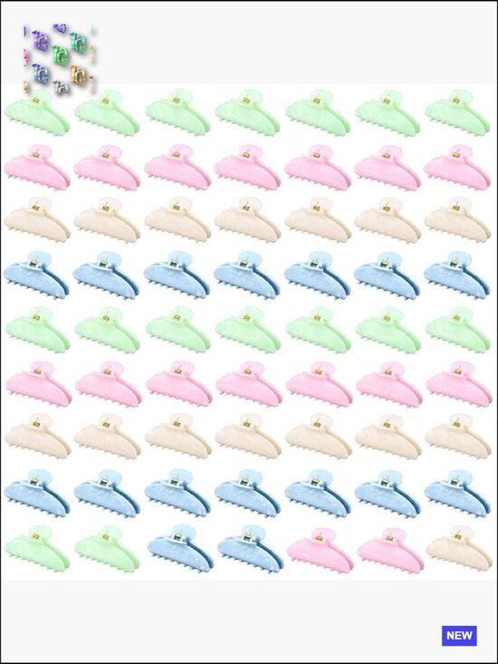 64 Pcs Large Acrylic Hair Claw Clips Bulk Non-slip Strong Hold Barrettes main image 5
